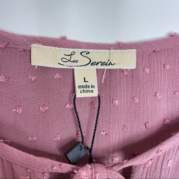 Stitch Fix l Les Serein Swiss Dot Detail Blouse, Large - Picture 5 of 9